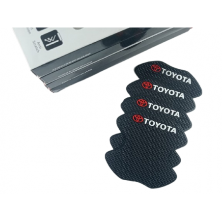 Black leather handle scratch protector - TOYOTA