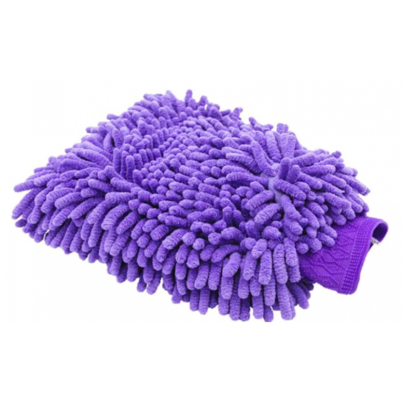 Super Mitt Microfiber Car Wash Washing Cleaning Gloves - Purple - 2724538167469